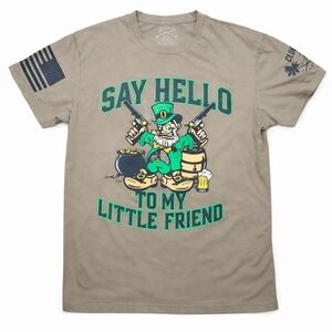 Grunt Style Leprechaun Graphic T-Shirt Men’s Large St Patrick’s Day Funny